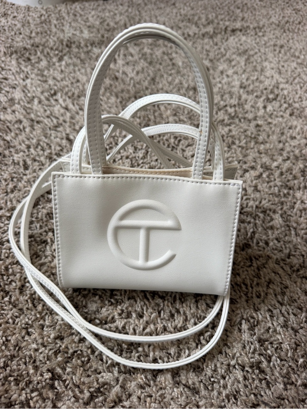 Telfar White Small Shopping Bag